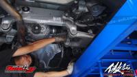 BMW新5系F10升级弹簧、四轮定位作业,欧卡改装网,汽车改装