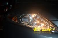 福特致胜改装海拉3双光透镜黑电装安定器飞利浦D4S灯泡,欧卡改装网,汽车改装