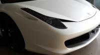 法拉利458车身3M陶瓷白改色贴膜，加装碳纤维侧裙,欧卡改装网,汽车改装