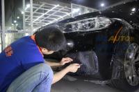 佛山宝马X5汽车车身贴透明膜施工作业,欧卡改装网,汽车改装