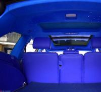 奥迪Q7蓝白内饰改色全车真皮包覆个性升级,欧卡改装网,汽车改装