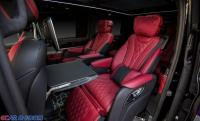 奔驰V260L黑红搭配真皮包覆个性定制升级翻新,欧卡改装网,汽车改装