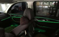 宝马x3升级改装十一色氛围灯作业,欧卡改装网,汽车改装