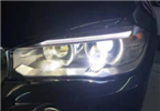 15款宝马X5车灯升级米石LED双光透镜,欧卡改装网,汽车改装