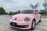 石家庄改色贴膜 大众甲壳虫贴AX清新绸缎粉车身改色膜,欧卡改装网,汽车改装