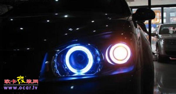 起亚赛拉图改装天使眼,欧卡改装网,汽车改装