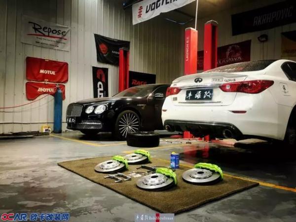 撒野前准备!英菲尼迪Q50改装AP Racing刹车系统 刹车改装哪家好