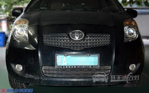 武汉丰田雅力士车灯改装原厂Q5透镜 全新飞利浦D1S灯泡 仿宝马天使眼