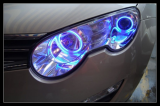 荣威550大灯改装海拉2双光透镜 加装雪莱特氙气灯 蓝色天使眼,欧卡改装网,汽车改装