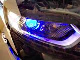 本田杰德车灯升级沃德改的第二台了原装海拉5配进口氙气灯光源360度LED装饰圈,欧卡改装网,汽车改装