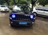 【广州海澜车灯】-jeep升级LED牧马人大灯总成案例,欧卡改装网,汽车改装