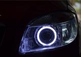 【广州海澜车灯】-晶锐升级精刚海拉5双光透镜+LED天使眼,欧卡改装网,汽车改装