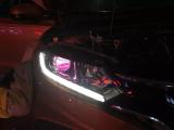 【广州海澜车灯】-本田XRV升级精刚海拉5双光透镜+恶魔眼+导光条,欧卡改装网,汽车改装