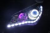 荣威350升级精刚海拉5透镜+水晶泪眼,欧卡改装网,汽车改装