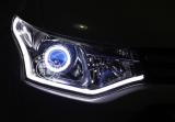 欧蓝德升级精刚海拉5透镜+导光条+天使眼,欧卡改装网,汽车改装
