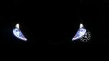 三菱格兰迪升级精刚海拉5透镜+导光条+天使眼,欧卡改装网,汽车改装