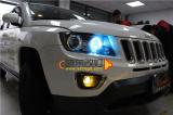 苏州JEEP指南者改氙气灯 改海拉五透镜,欧卡改装网,汽车改装
