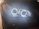 宝马X1车灯升级 海拉5双光透镜 欧司朗CBA6000K灯泡天使眼,欧卡改装网,汽车改装