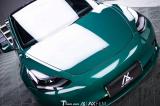 石家庄汽车改色贴膜 特斯拉Model 3贴AX地狱绿车身改色膜,欧卡改装网,汽车改装